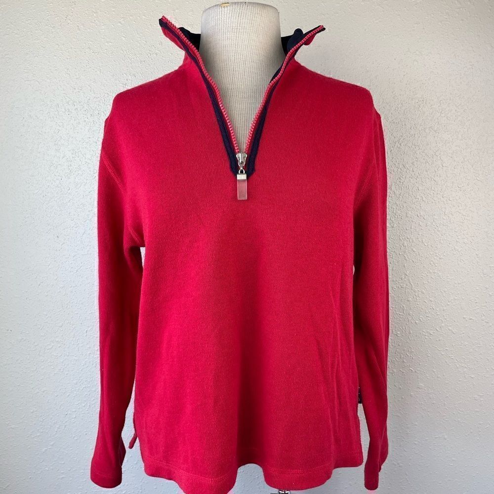Niki Taylor Red Quarter Zip Pullover Size M